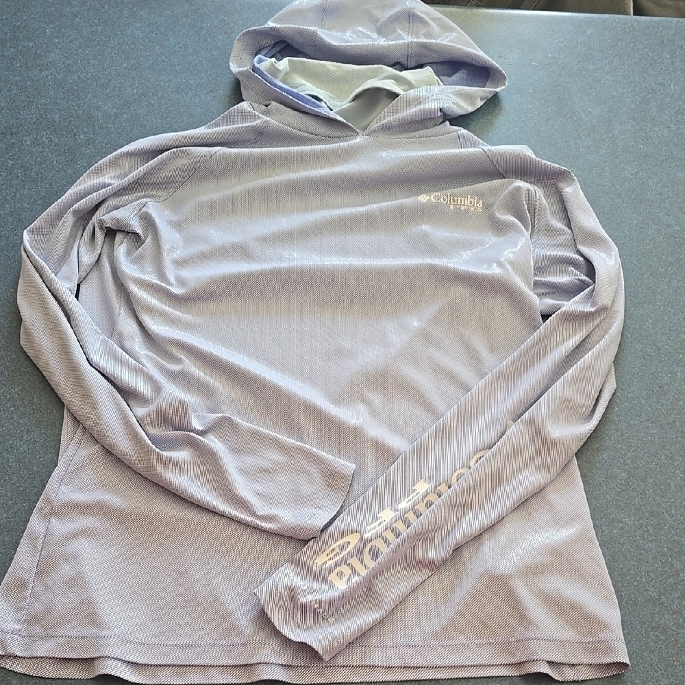 Columbia Women's Long Sleeve Hoodie - Light Purple and Light Green